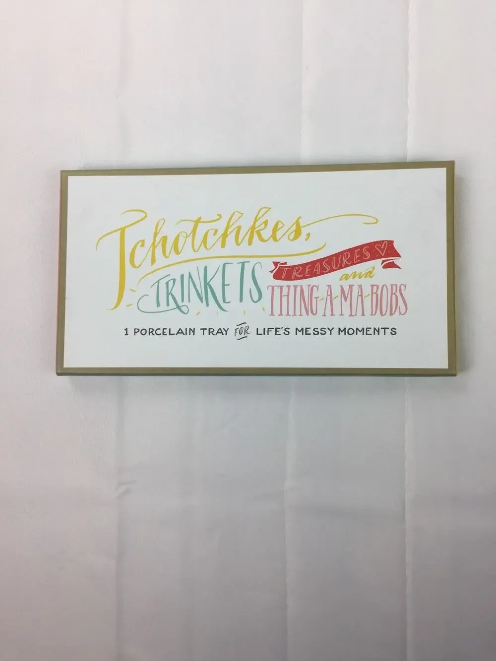 LADYFINGERS LETTERPRESS HIGH FIVE PORCELAIN TRAY BY GALISON MUDPUPPY
